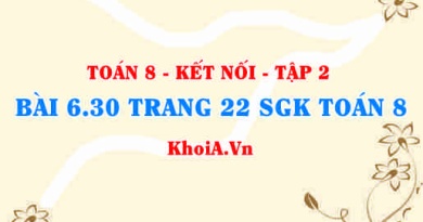 Bài 6.30 trang 22 Toán 8 Kết nối tri thức Tập 2